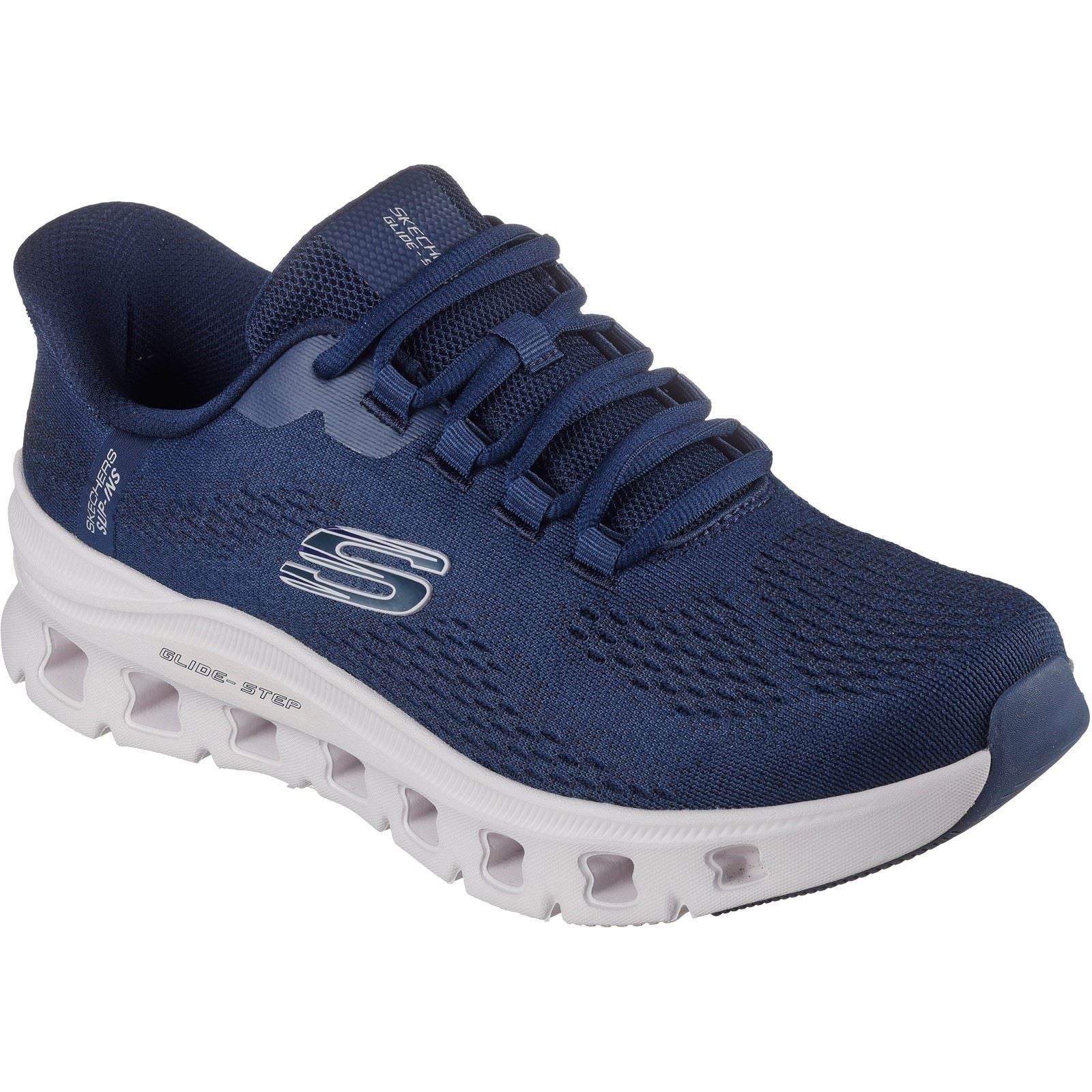 Skechers Glide-Step Pro Elron Chaussures De Sport Pour Hommes En Toile Bleu Marine