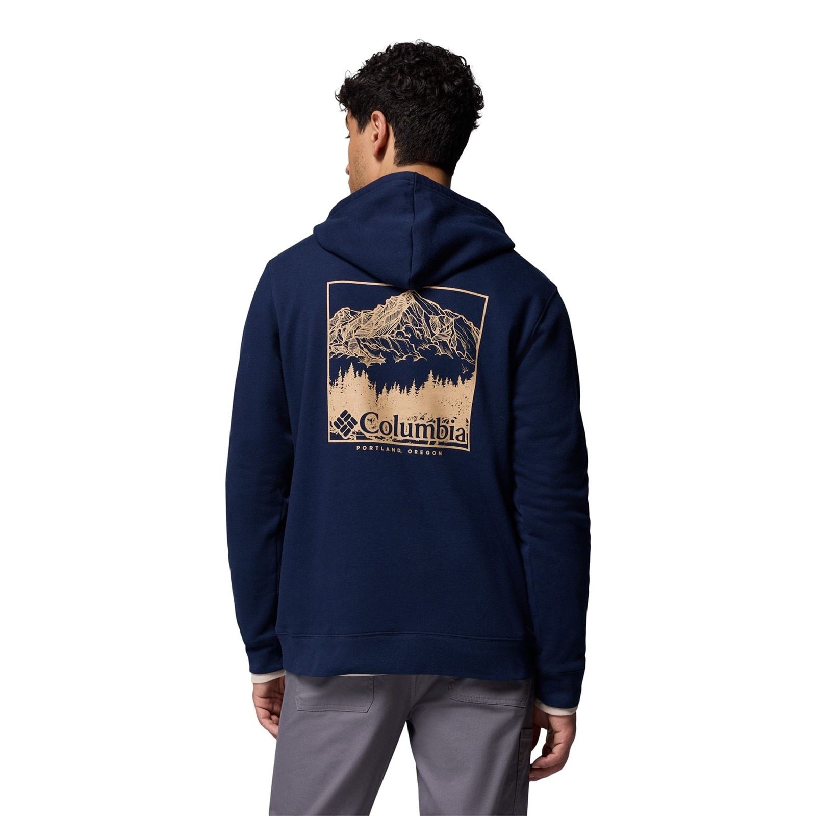Columbia Columbia Trek Graphic Hoodie Haut De Sweat À Capuche Graphique Trek En Coton Pour Homme, Bleu