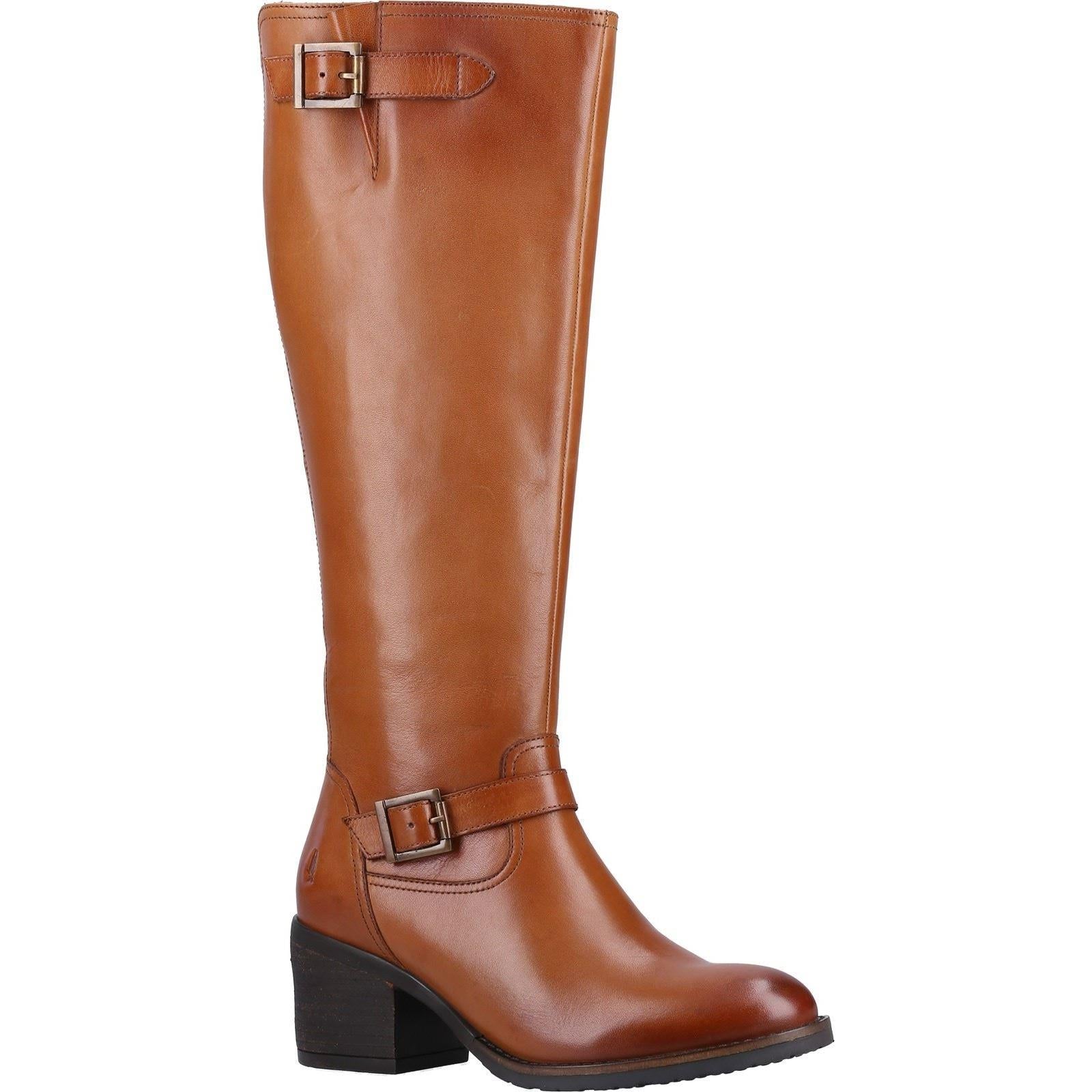 Hush Puppies Heidi Bottes En Cuir Pour Femmes De Couleur Marron