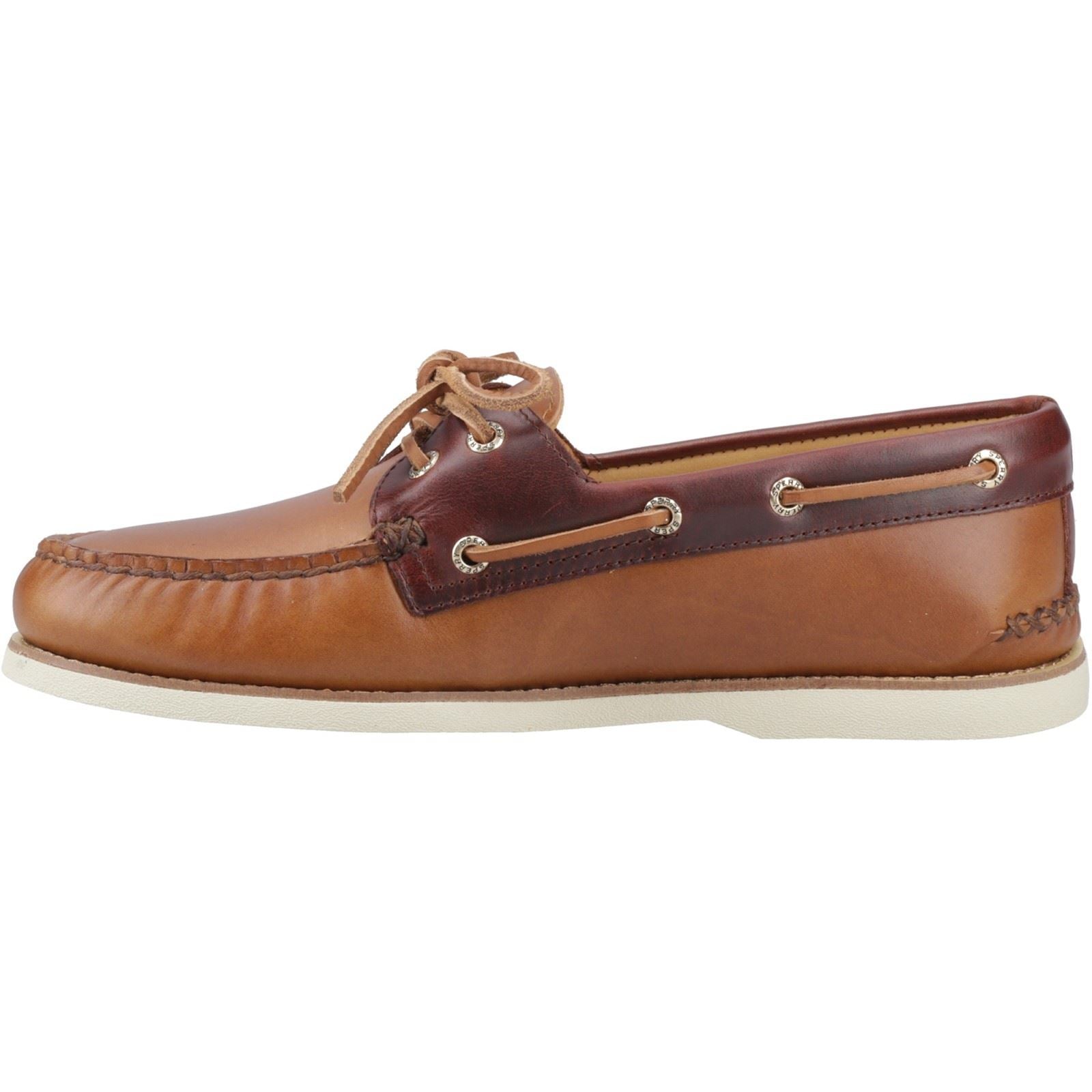 Sperry Authentic Gold Cup Chaussures Bateau En Cuir Pour Homme, Marron Clair/Marron
