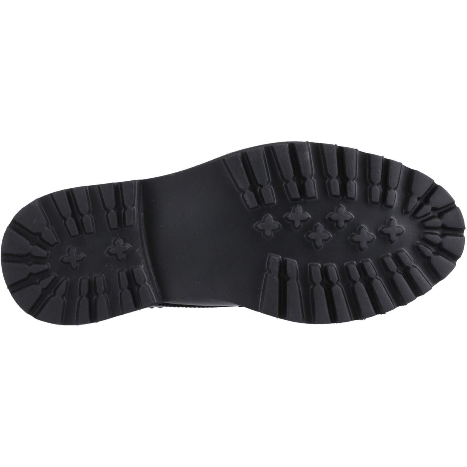 Hush Puppies Gabi Lace Up Chaussures Noires Pour Filles En Cuir