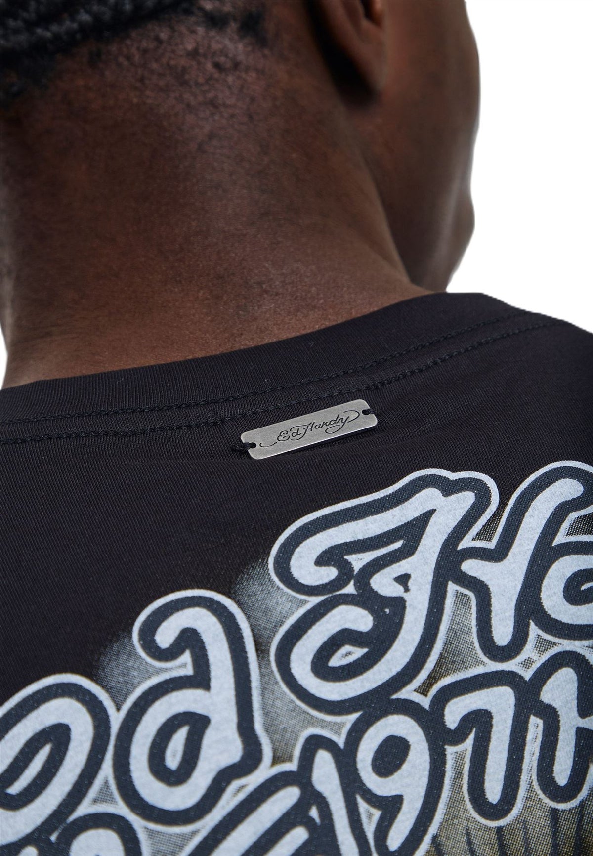 Ed Hardy Stay True Graphic Regular T-Shirts Noirs Pour Hommes