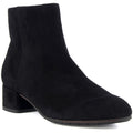 Dune Pippie Bottes Noires À Talons En Cuir Pour Femme