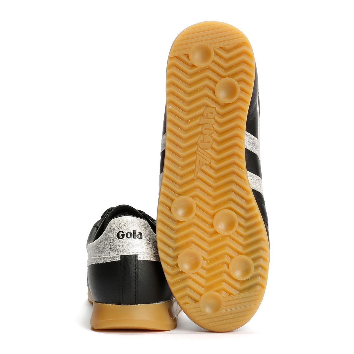 Gola Stadium Baskets Noires En Cuir Pour Femmes
