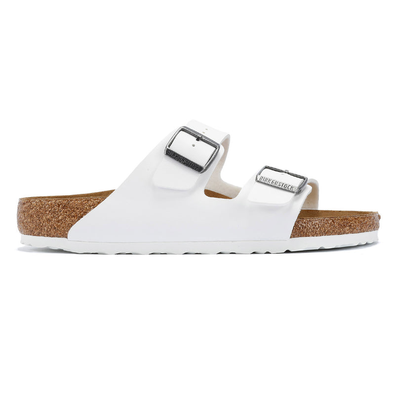 Birkenstock Arizona Birko-Flor Sandales blanches régulières pour femmes