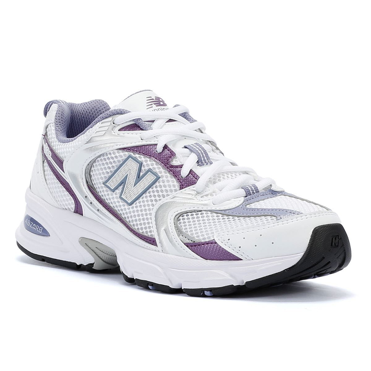 New Balance 530 Baskets Blanches/Violet Astral