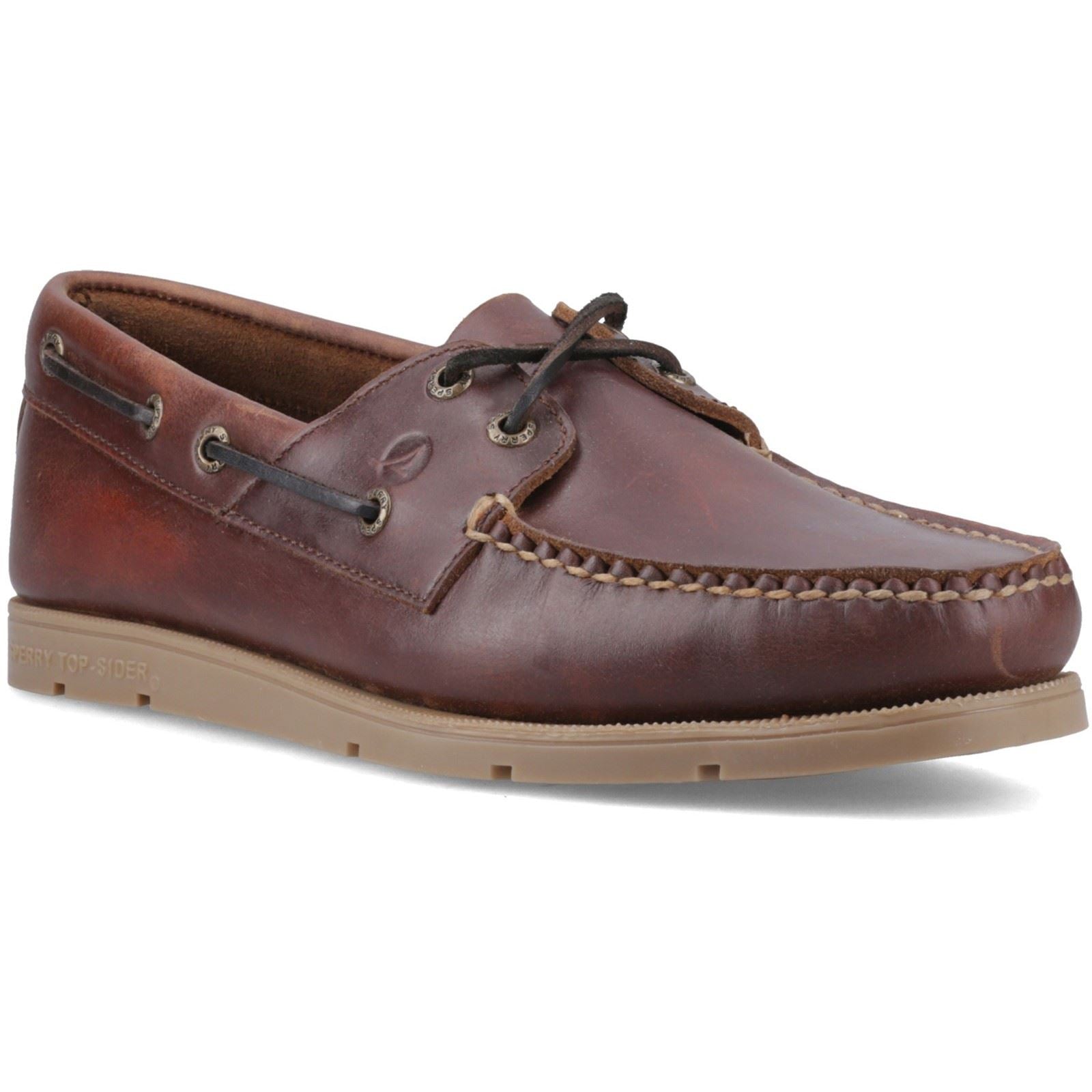 Sperry Oakland 2 Eye Boat Chaussures De Bateau En Cuir Marron Pour Homme