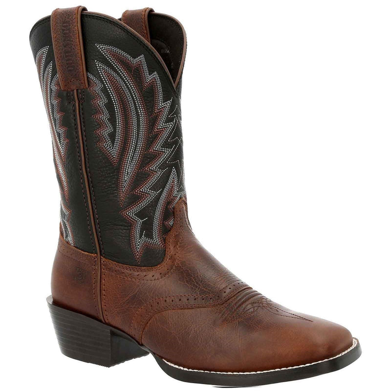 Durango Westward Chaussures En Cuir Pour Hommes Dans Les Tons Châtaigne Foncé/noir Onyx.