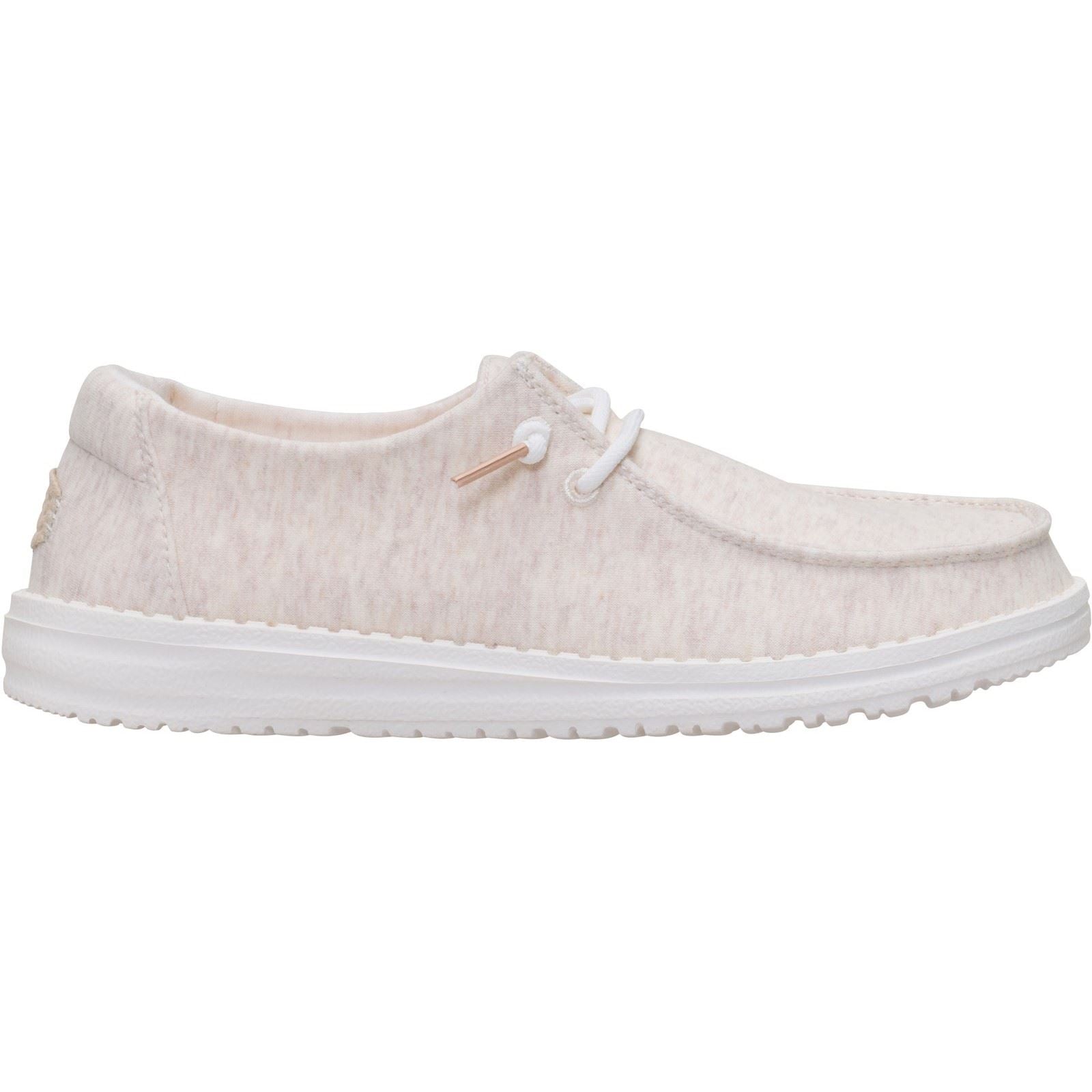 HEYDUDE Wendy Stretch Jersey Mocassins En Textiles Pour Femmes Couleur Avoine