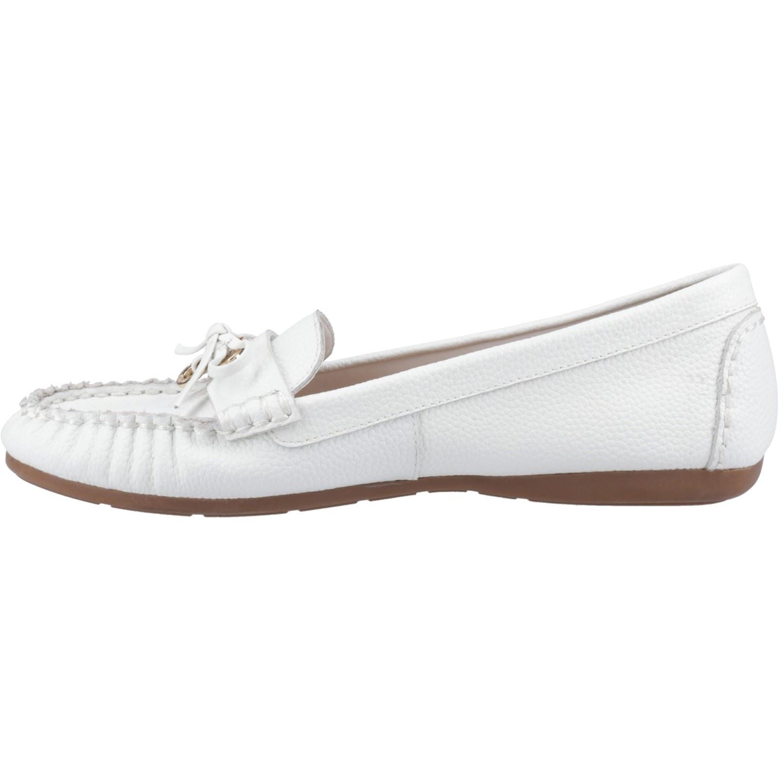 Dune Grovers Chaussures Mocassins Blanches Pour Femmes En Cuir