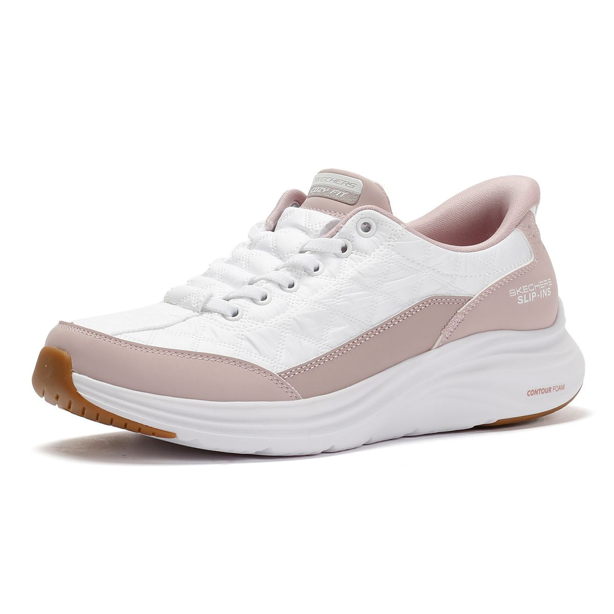 Skechers Slip-Ins Contour Foam Cozy Fit Baskets Blanches Pour Femmes