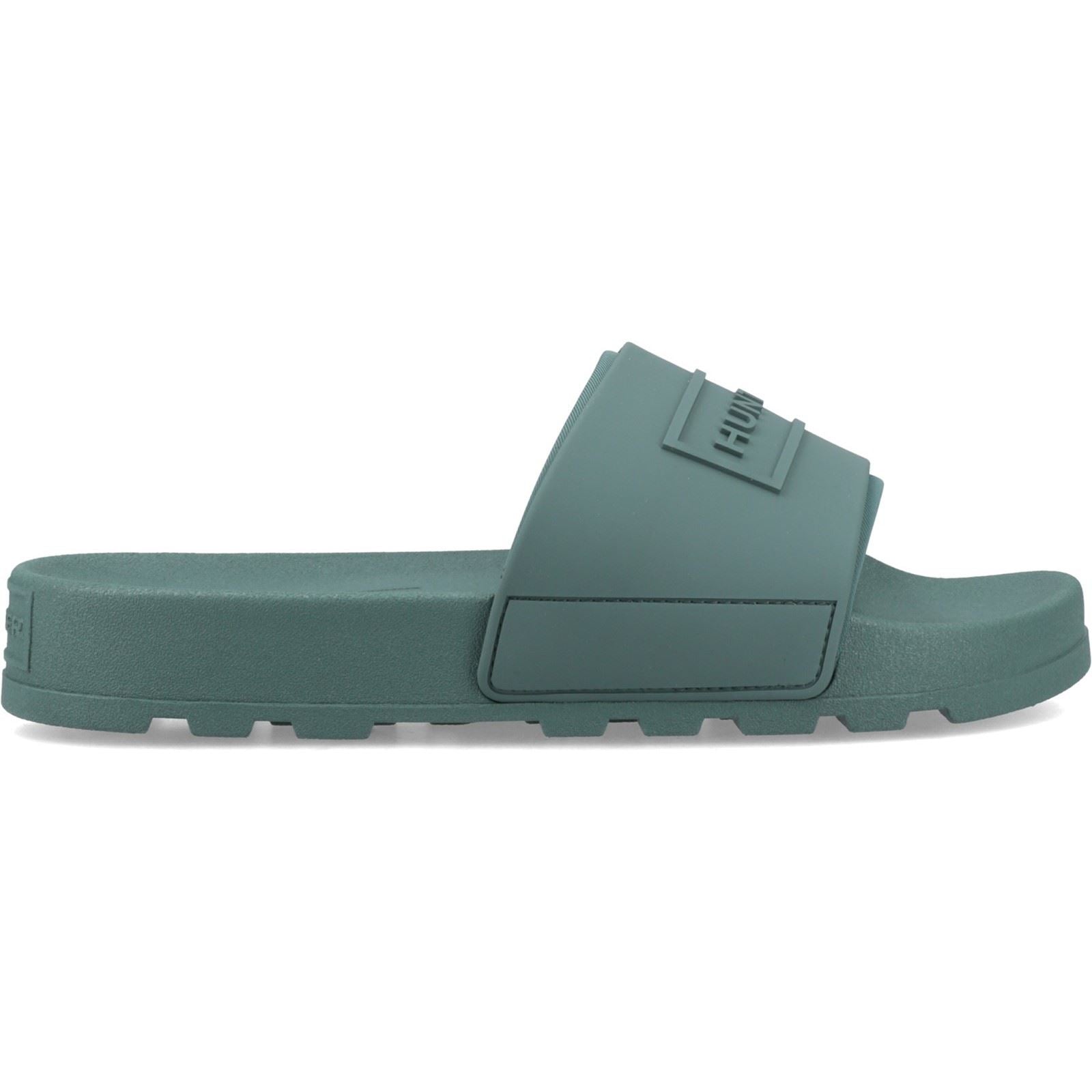 Hunter Core Embossed Slider Slides En Polyester Vert