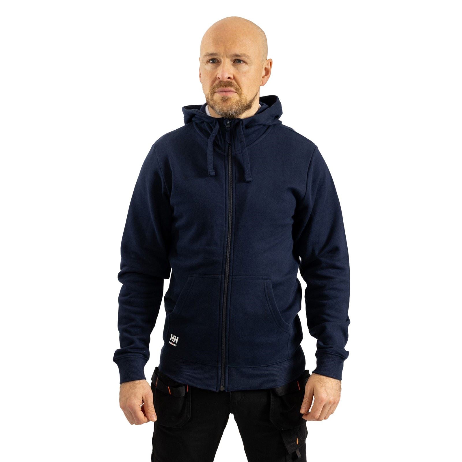 Helly Hansen Workwear Manchester Zip Sweat À Capuche Bleu En Coton Pour Homme