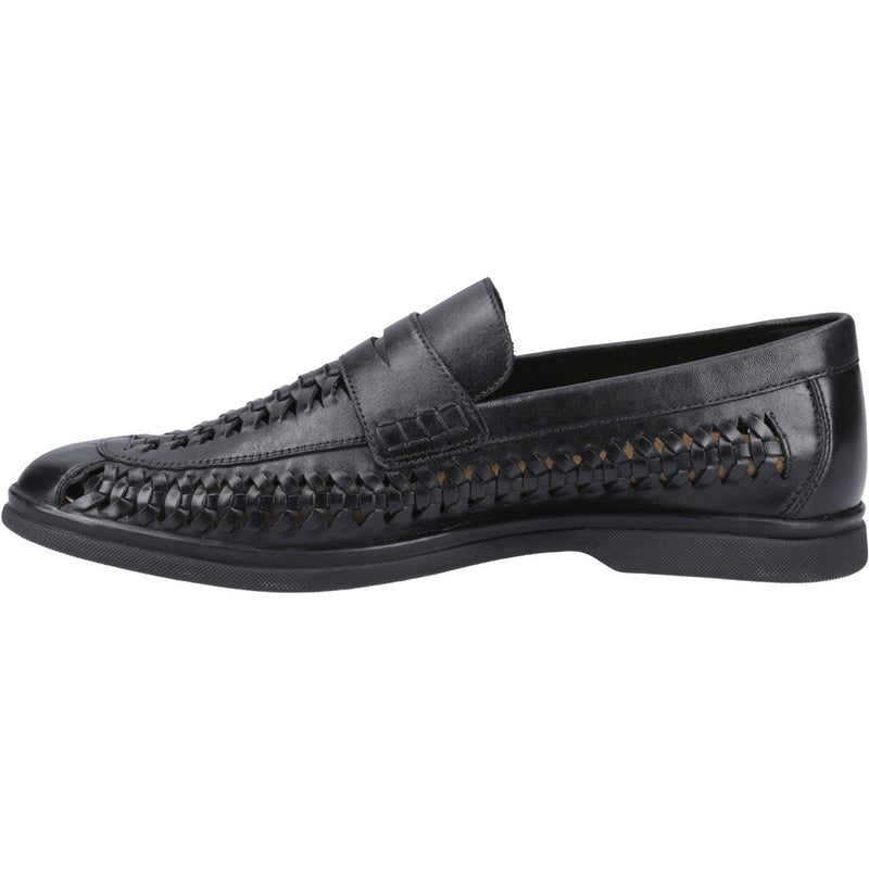 Hush Puppies Bowie Mocassins Noirs En Cuir Pour Hommes