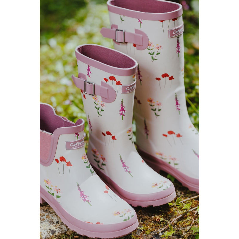 Cotswold Wildflower Ankle Bottes En Caoutchouc Pour Femmes En Rose