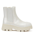Calvin Klein Chunky Combat Chelsea Womens White Boots