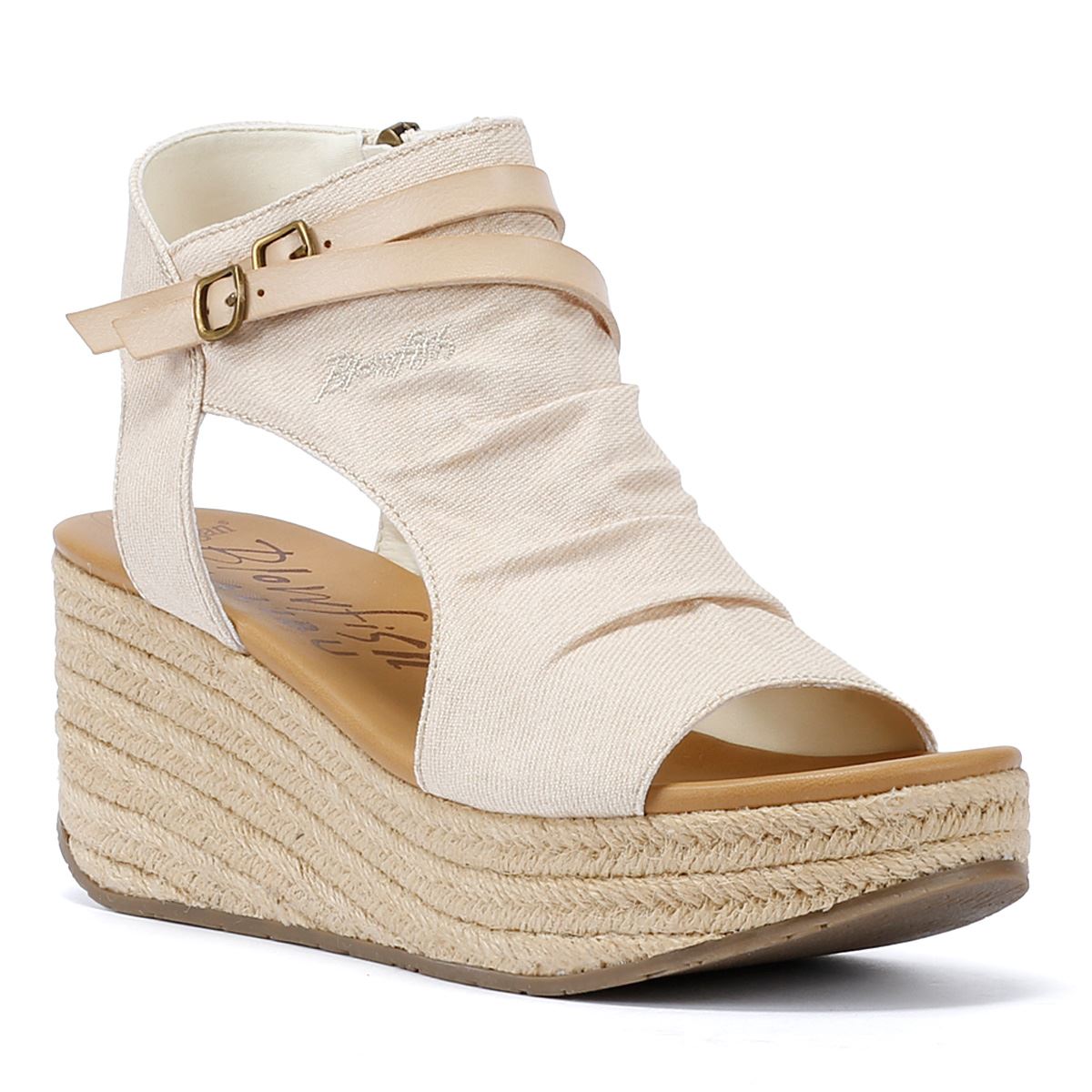 Blowfish Malibu Lacey Bone Sandales En Textile Denim Pour Femme