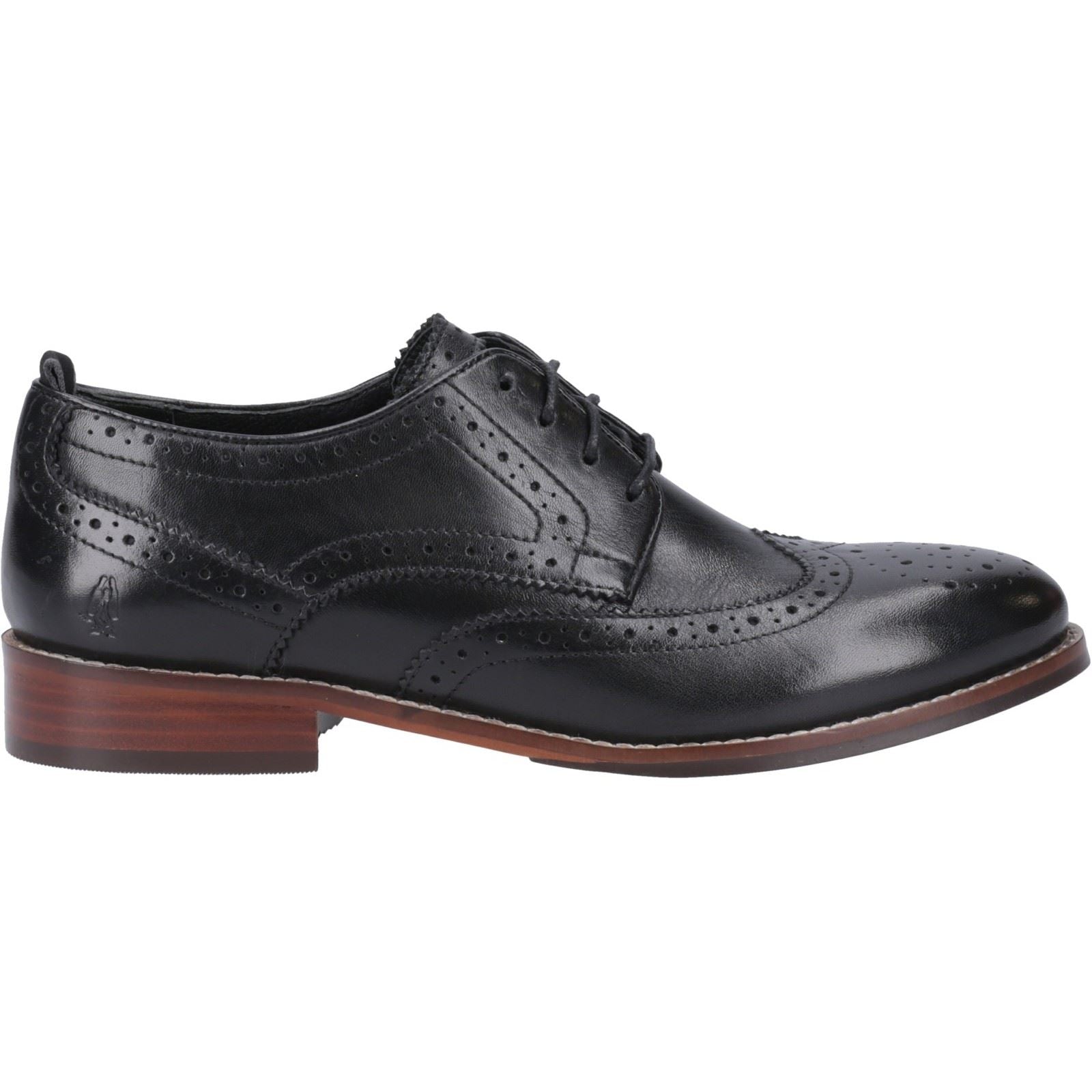 Hush Puppies Natalia Chaussures Richelieu Noires En Cuir Pour Femmes