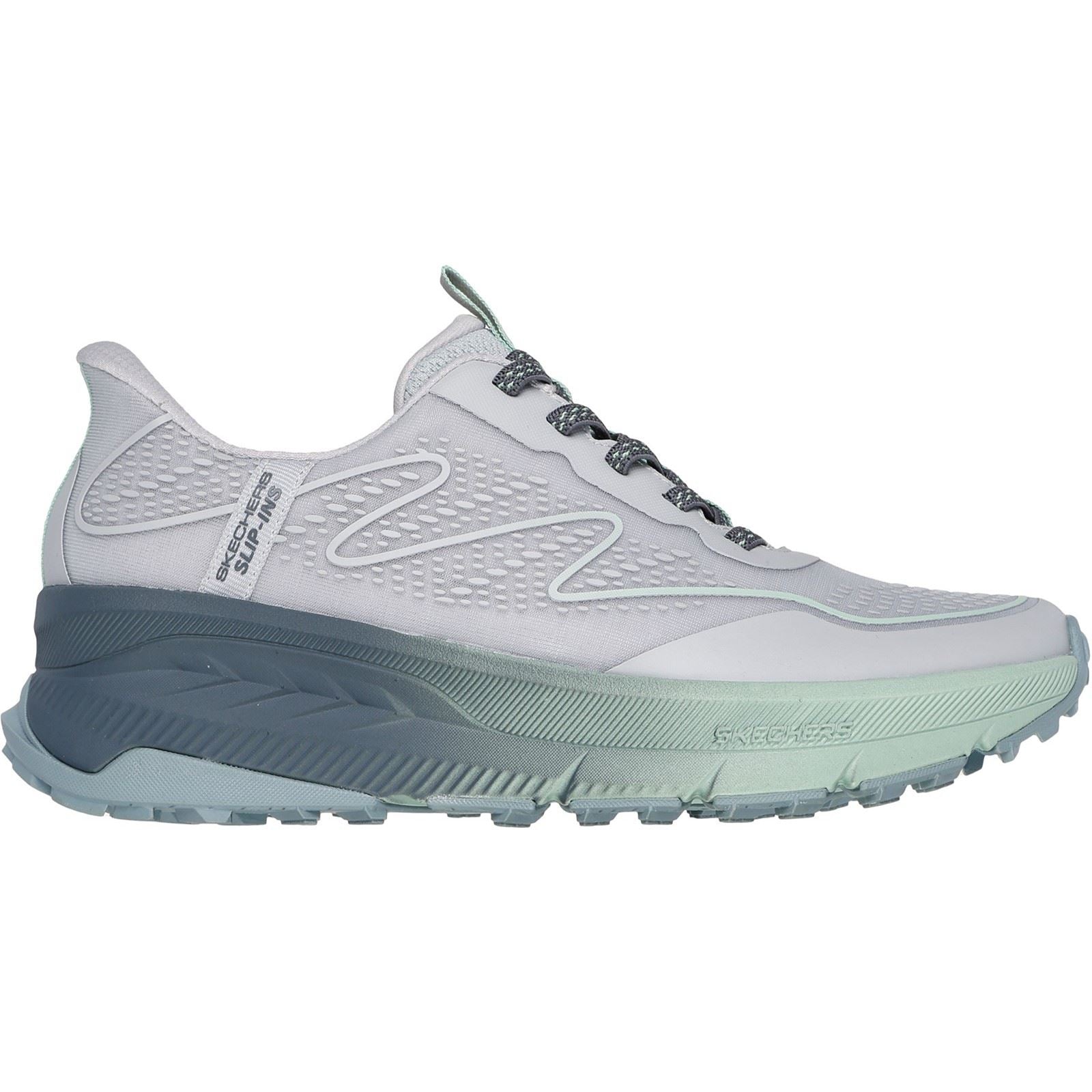 Skechers Switch Back Mist Bottes De Randonnée Pour Femme En Textile Gris/Vert