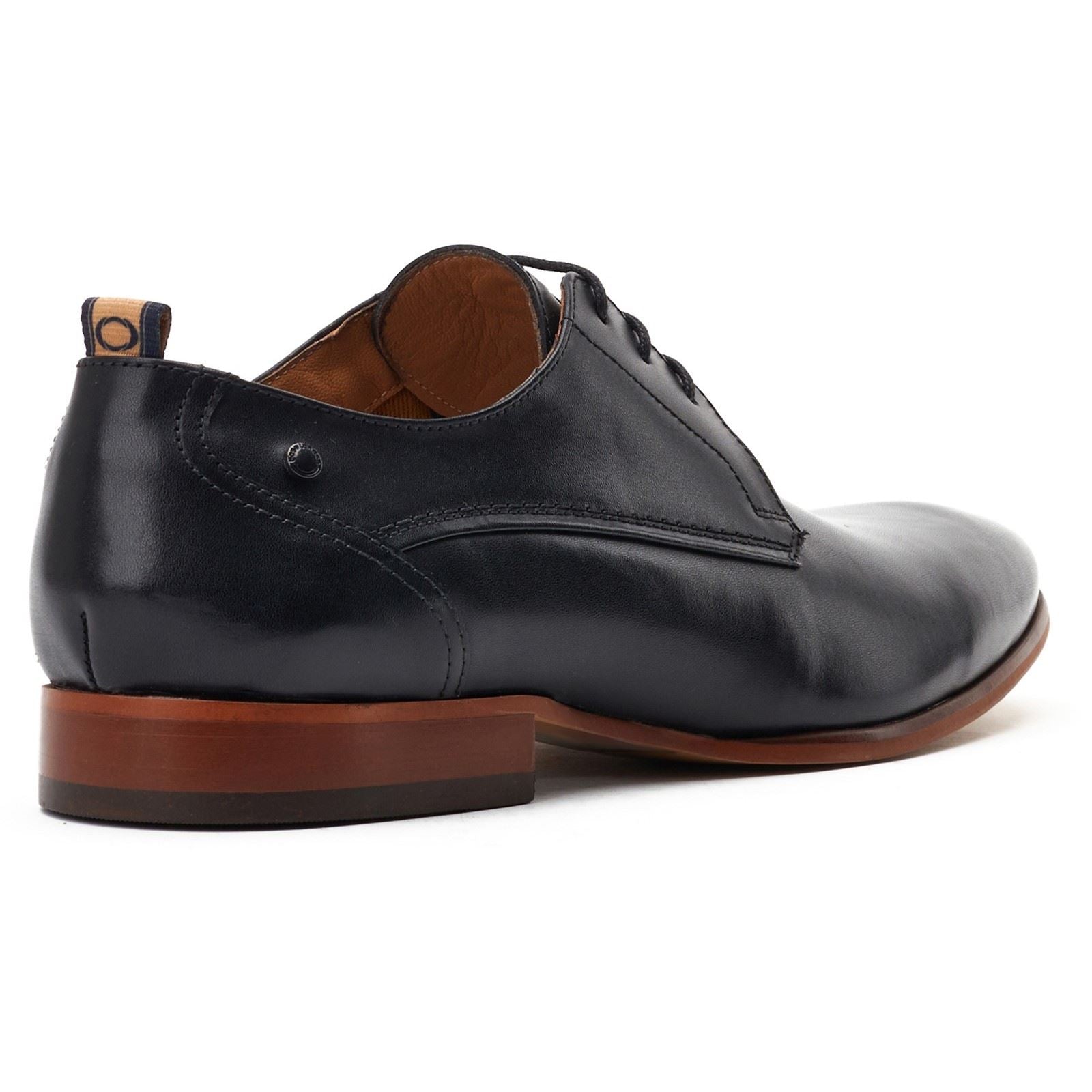 Base London Gambino Excel Chaussures En Cuir Noir À Lacets Pour Hommes