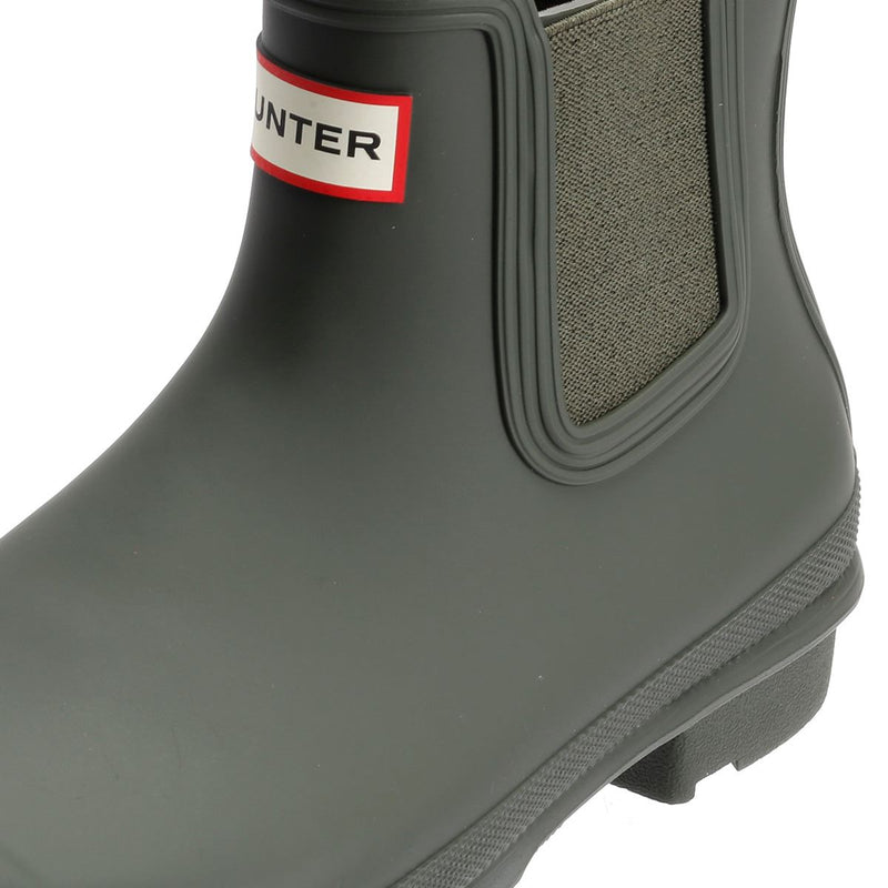Hunter Original Chelsea Bottes En Caoutchouc Vertes Pour Femmes