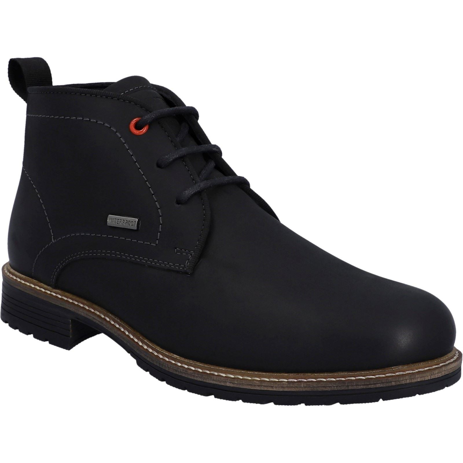 Hunter Jura Bottes Noires En Cuir Pour Hommes