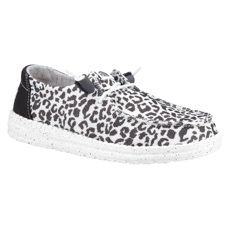 HEYDUDE Wendy Leopard Mocassins Noirs/Gris Pour Femmes