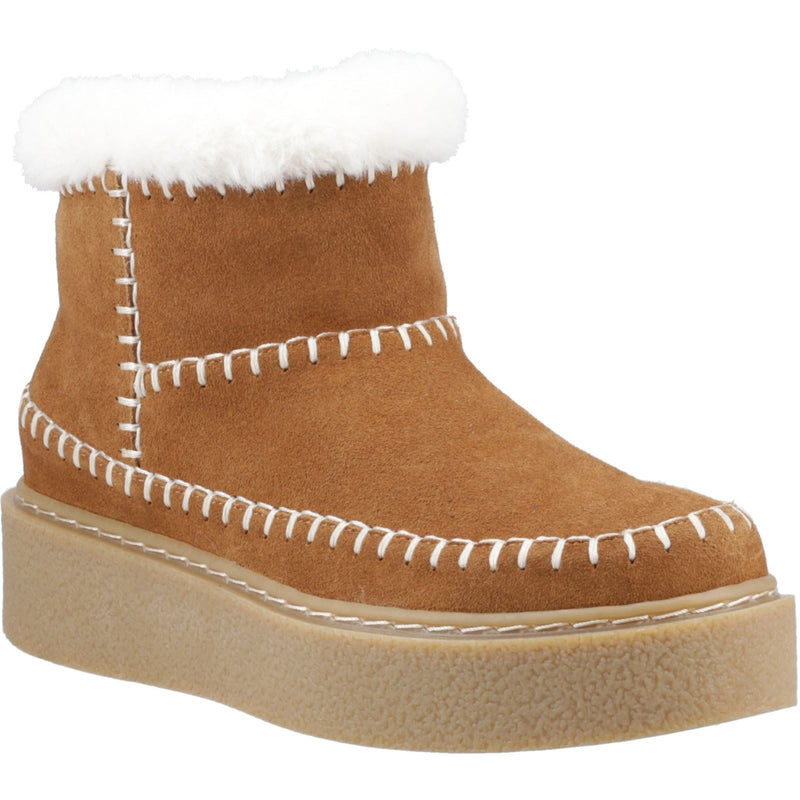 Hush Puppies Brielle Femmes Suédoises Bottines D'hiver En Daim Tan