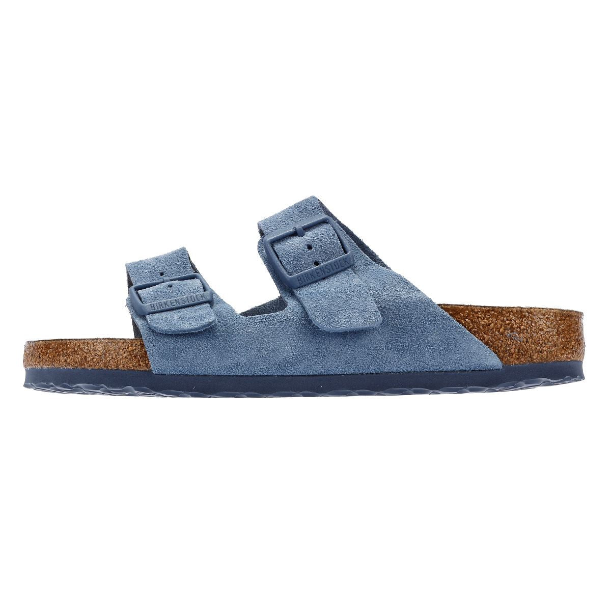 Birkenstock Arizona Sandales En Daim Bleu Élémentaire