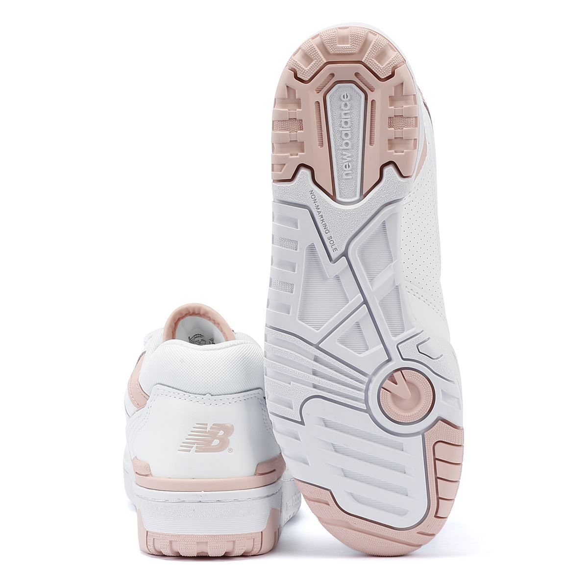 New Balance 550 Baskets En Cuir Blanc/Rose Pour Femmes
