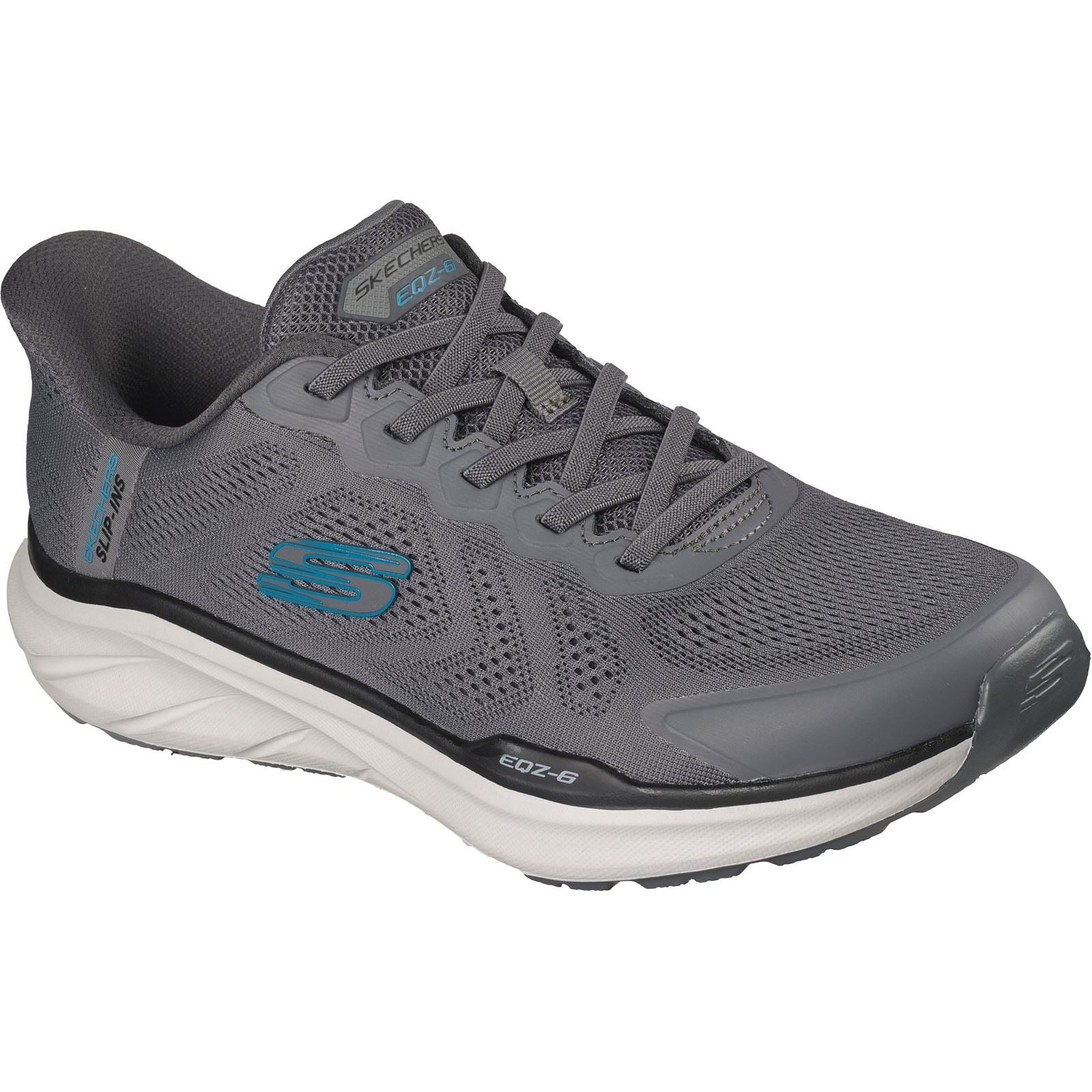 Skechers Equalizer 6.0 Sneakers Pour Homme En Toile Gris/bleu