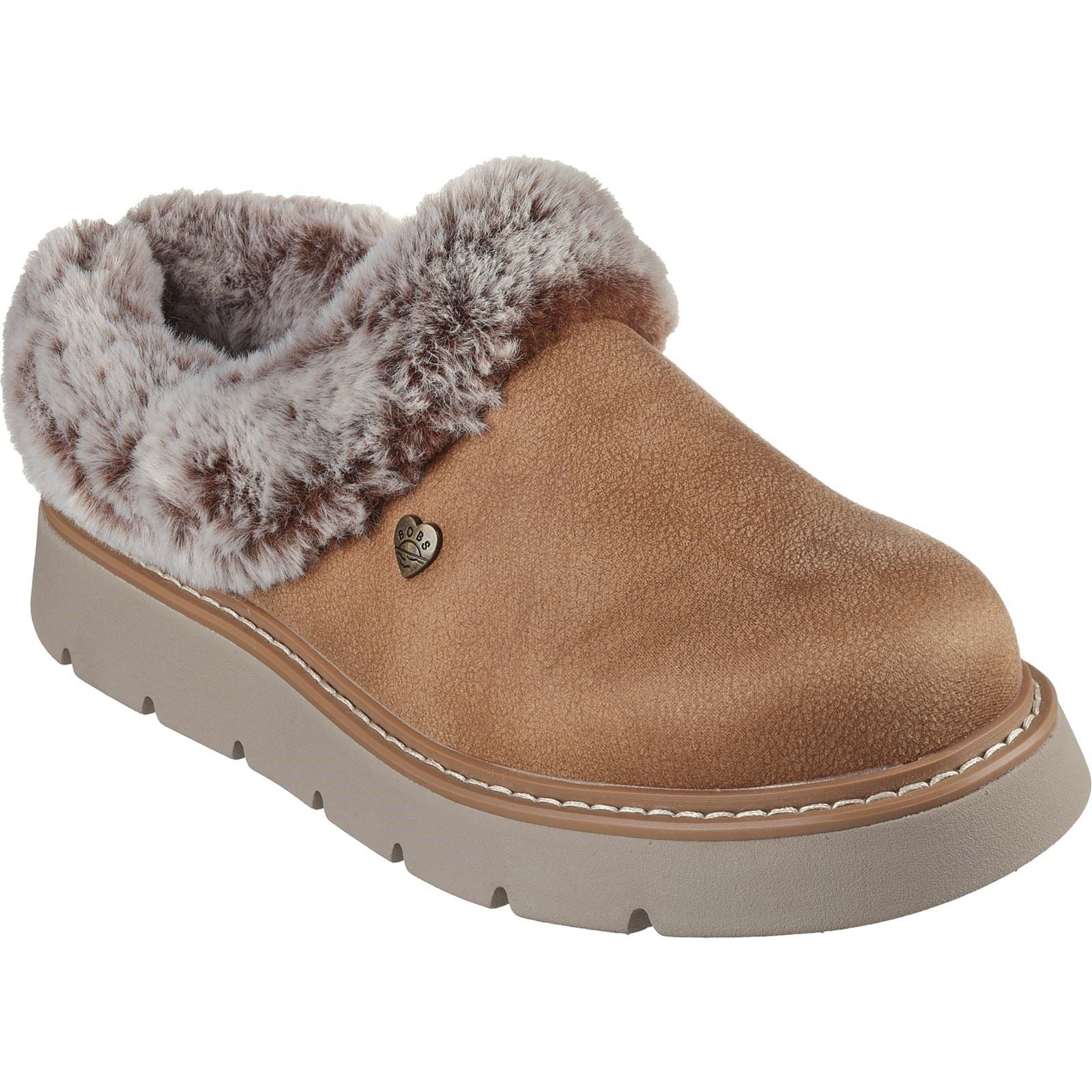 Skechers Keepsakes Lite Cozy Blend Chaussons Pour Femmes En Textile Couleur Châtaigne