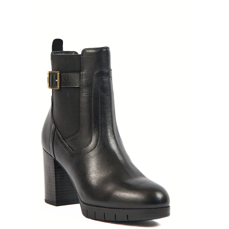 Pod Nala Bottes Noires Pour Femmes En Cuir/Textile