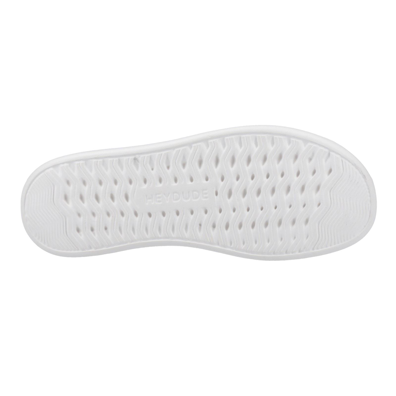 HEYDUDE Wendy Rise Perf Canvas Chaussures Mocassins Blanches Pour Femmes En Mélange De Polyester
