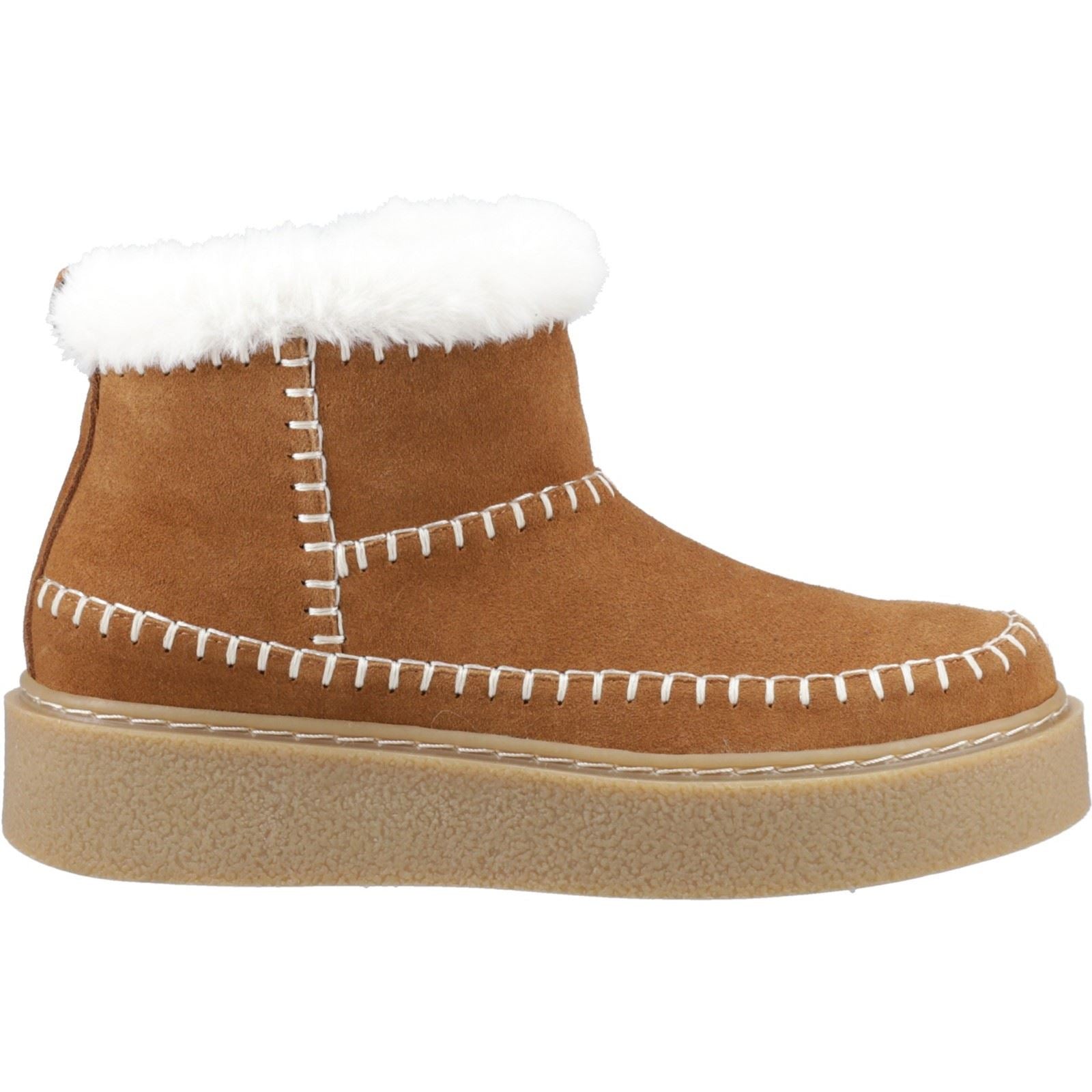 Hush Puppies Brielle Femmes Suédoises Bottines D'hiver En Daim Tan