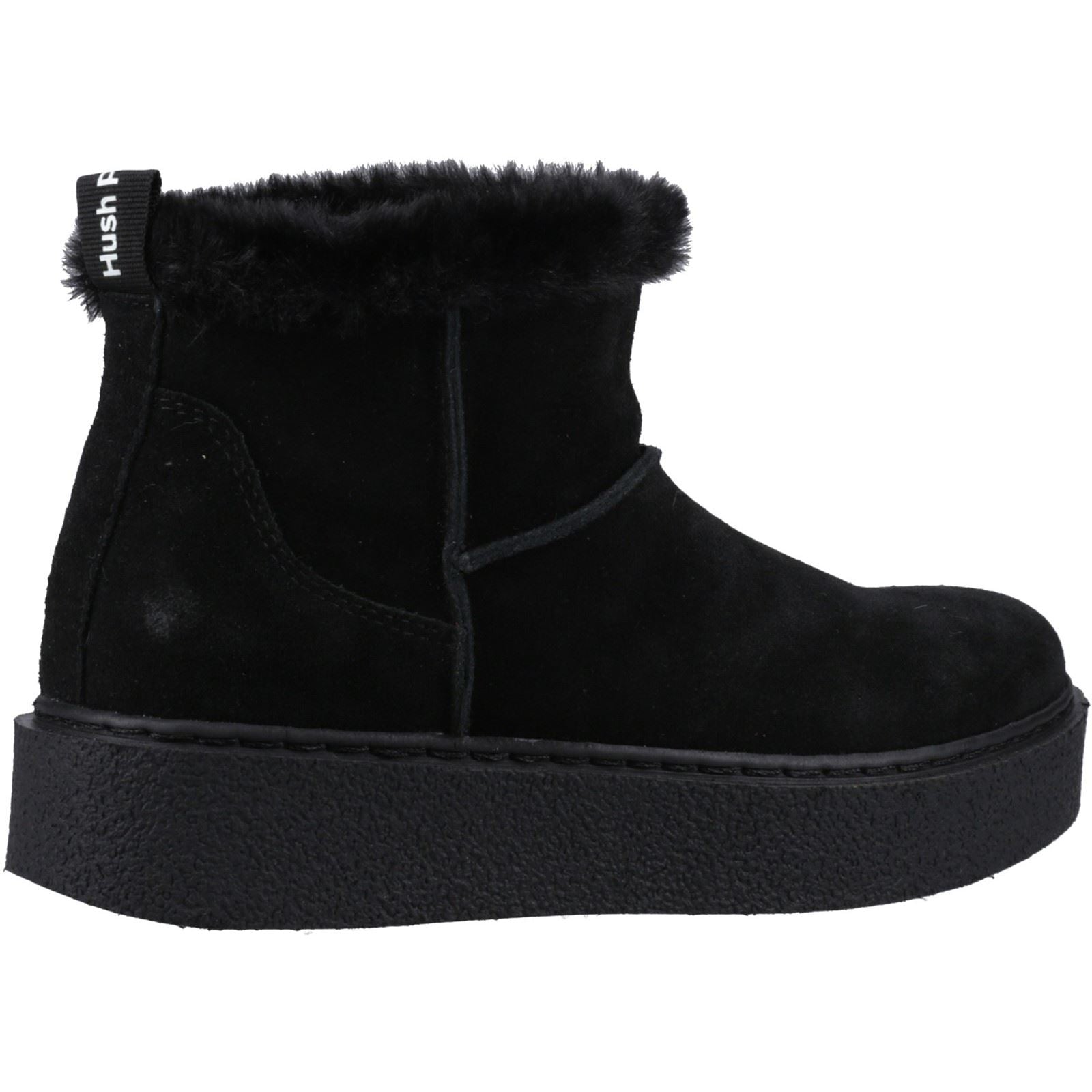 Hush Puppies Becca Bottines D'hiver Pour Femmes En Suède Noir