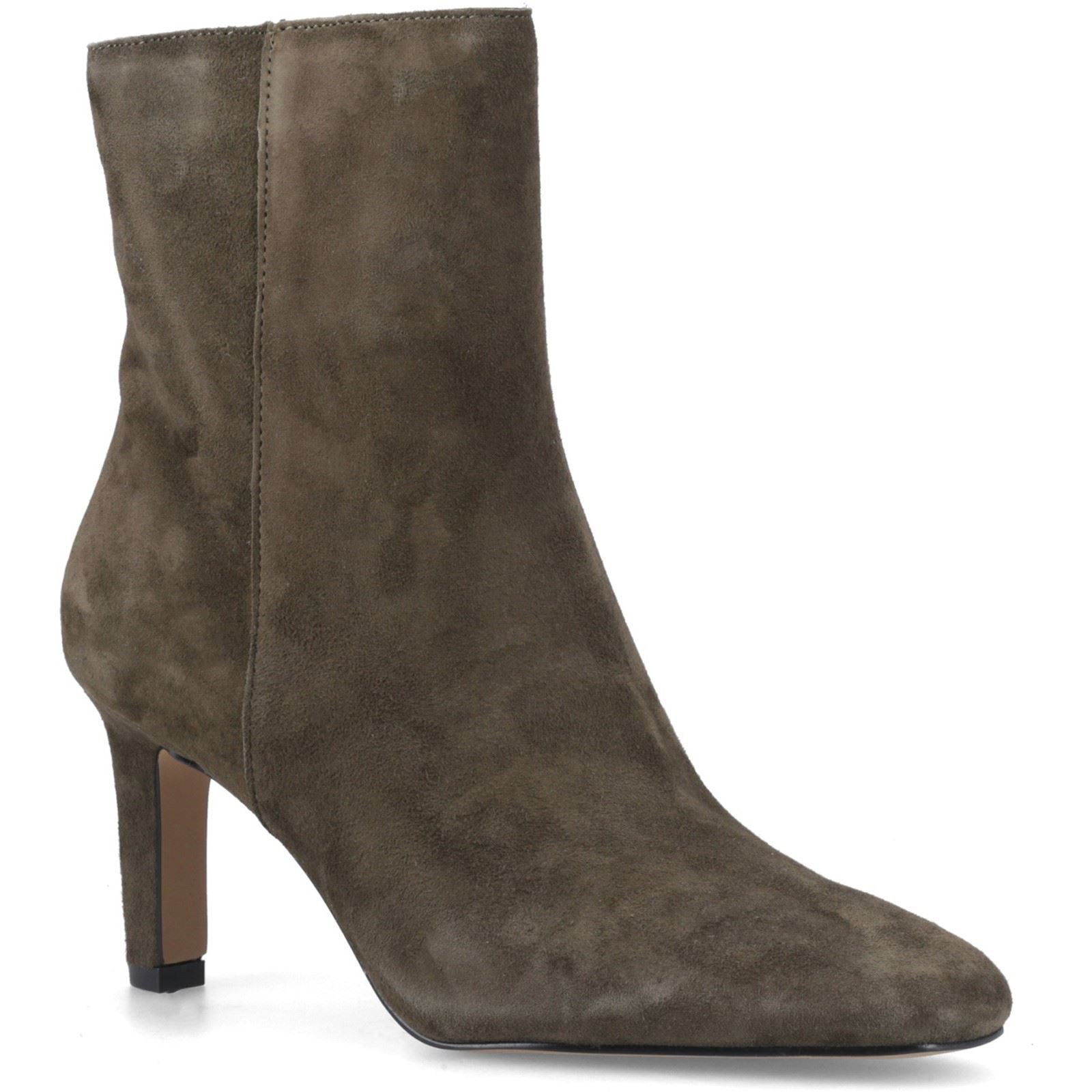 Dune Ovation Bottines À Talons Kaki Pour Femmes Suede