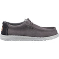 HEYDUDE Wally Workwear Chaussures Mocassins Pour Homme En Granit Gris/Noir En Mélange De Polyester