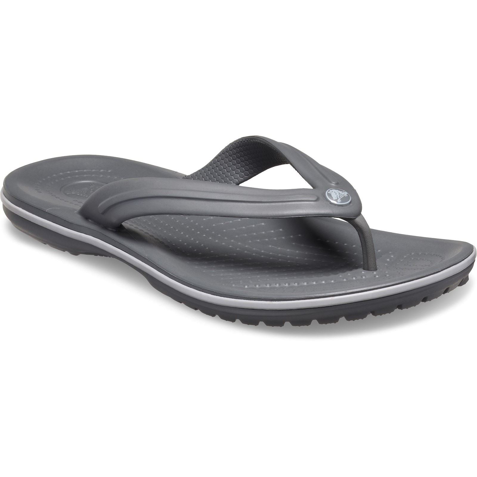 Crocs Crocband Flip Tongs En Thermoplastique Pour Hommes Gris Ardoise/Fumée
