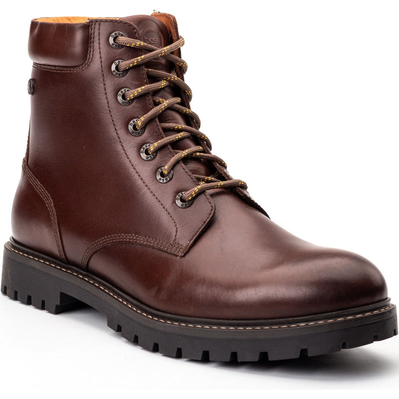 Base London Nickel Bottes De Cheville Pour Homme En Cuir Marron