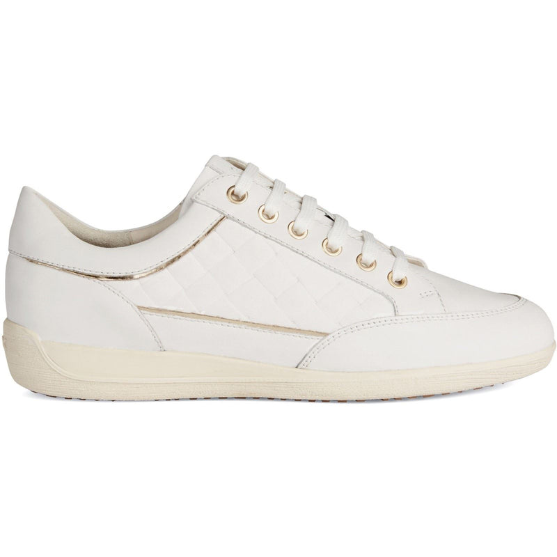 Geox D MYRIA Baskets Blanches Pour Femmes En Simili Cuir