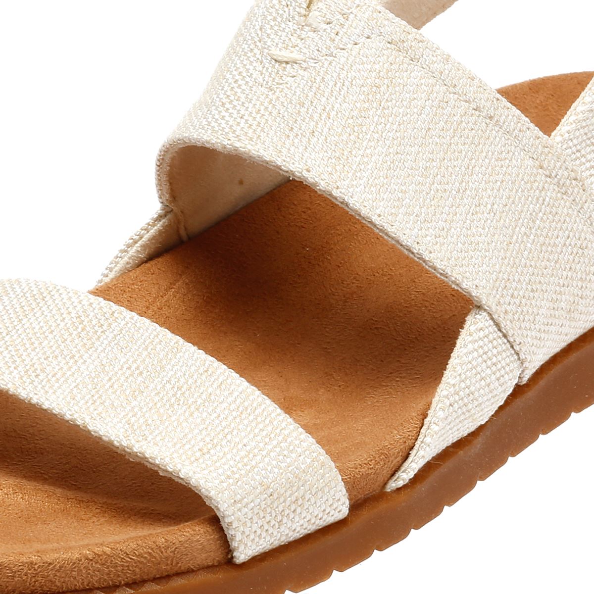 TOMS Marin Slingback Sandales Blanches En Textile Pour Femmes