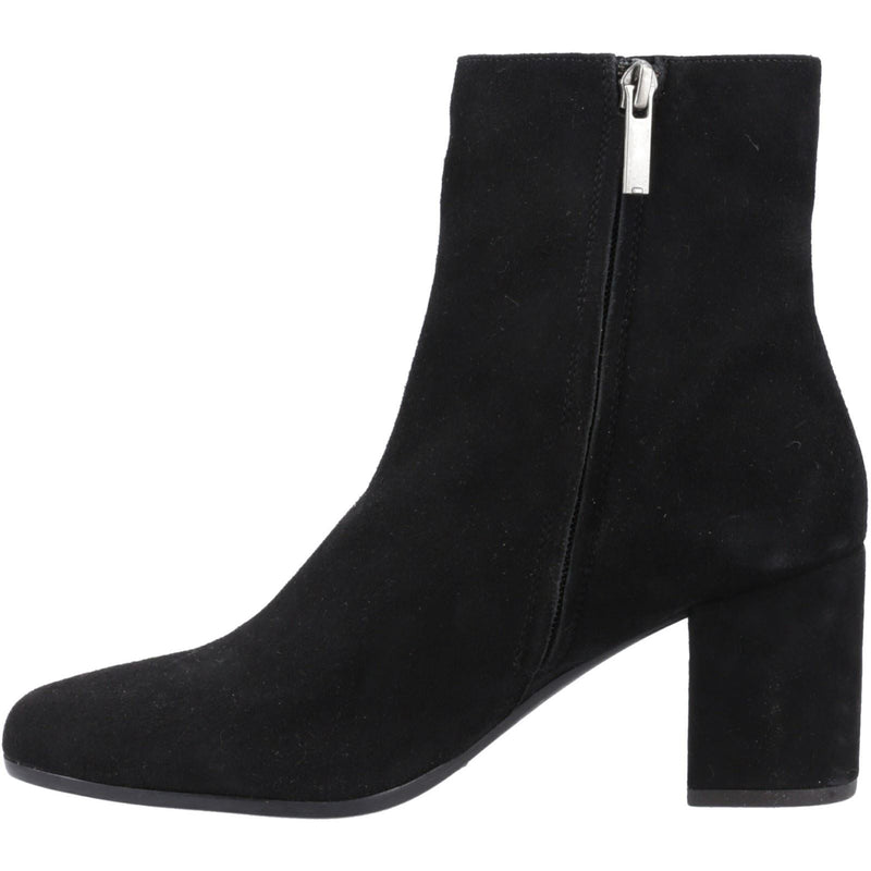 Hush Puppies Octavia Femmes Suède Bottines Noires À Talons