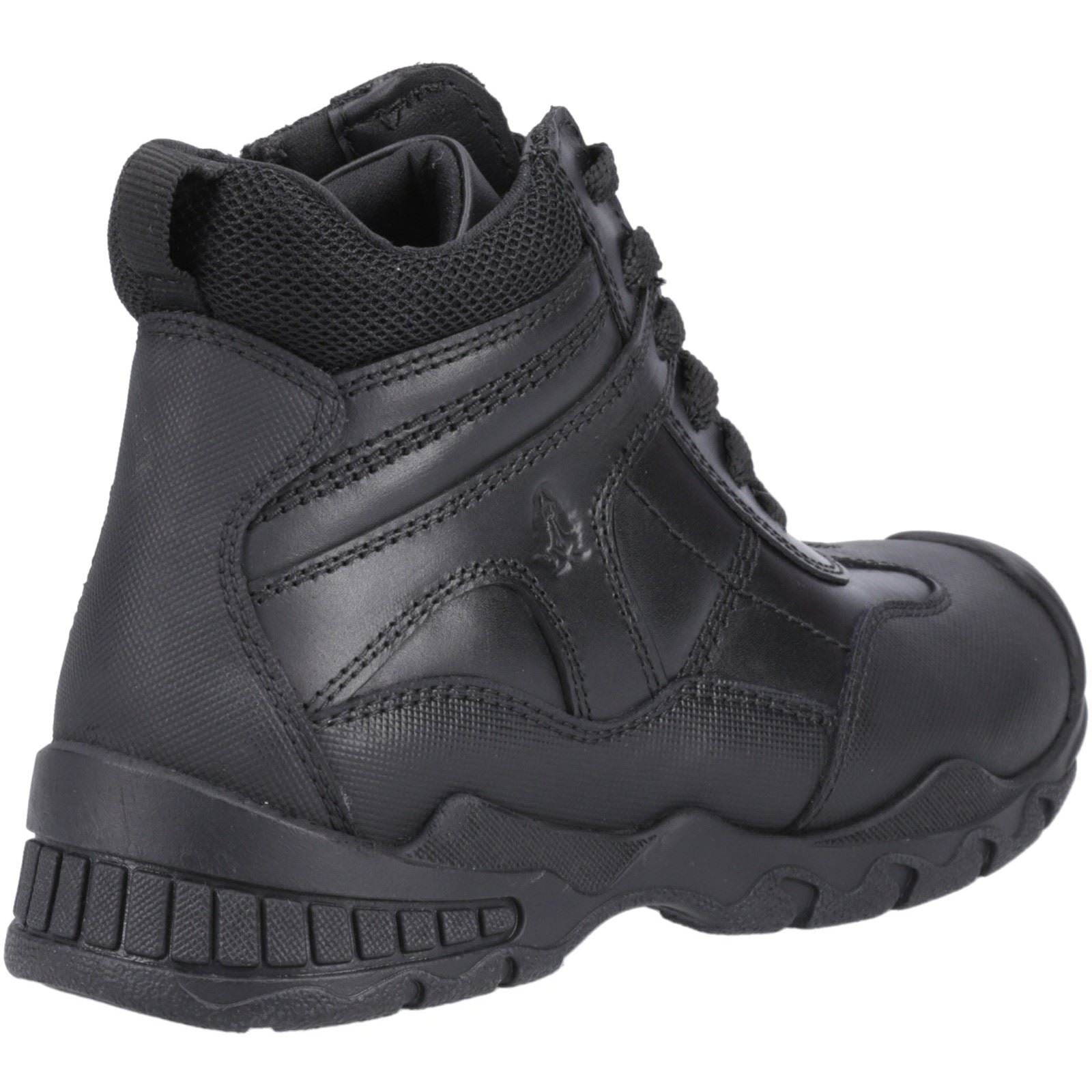 Hush Puppies Titus JNR Bottes Noires En Cuir Pour Garçons