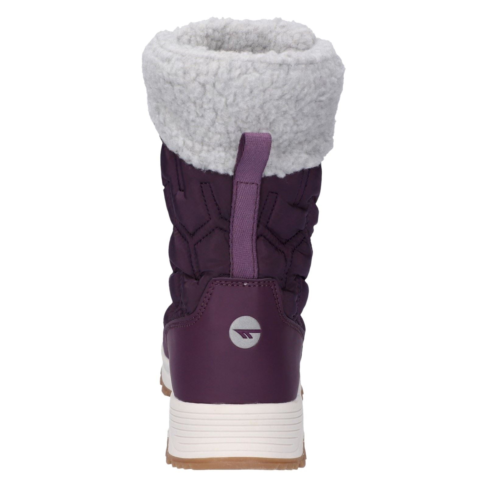 Hi-Tec Sophia Bottes De Cheville D'hiver Pour Femmes En Nylon, Prune Italienne/rose Sépia