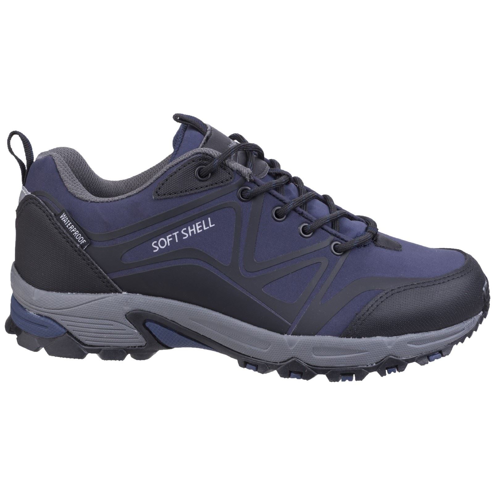 Cotswold Abbeydale Low Bottes De Randonnée Pour Hommes En Synthétique Bleu/Noir/Gris
