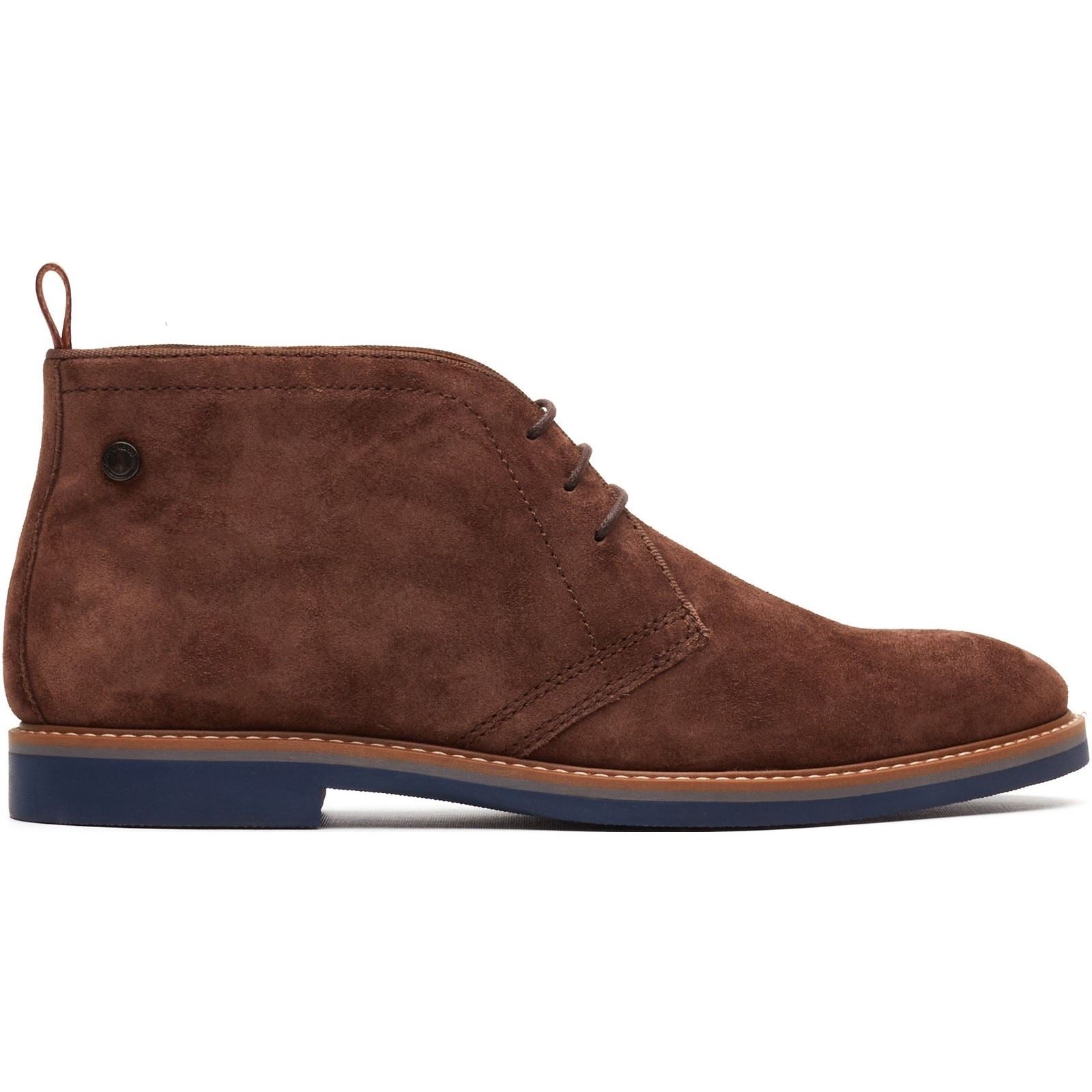 Base London Carlton Chukka Bottes En Cuir Pour Hommes Marron