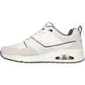 Skechers Uno Retro One Baskets Pour Hommes En Cuir Blanc/Gris
