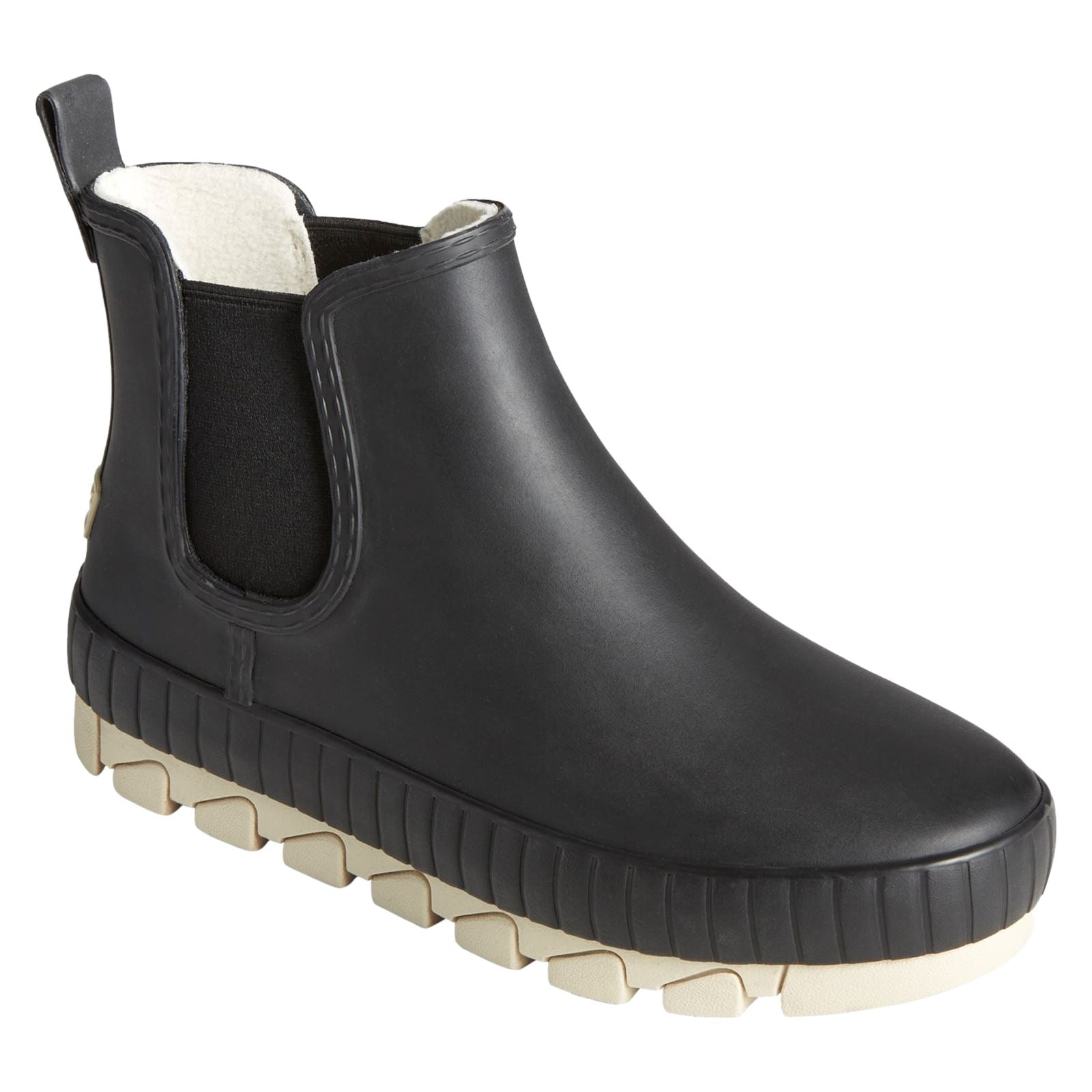 Sperry Torrent Chelsea Bottes Noires En Caoutchouc Pour Femmes