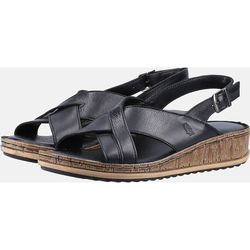 Hush Puppies Elena Escarpins Compensés Noirs Pour Femmes En Cuir